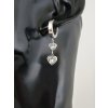 Ocelové náušnice se srdíčky “Crystal Double Heart” stříbrná