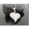 Ocelový řetízek Srdíčko střední “Glossy Heart Medium” stříbrná