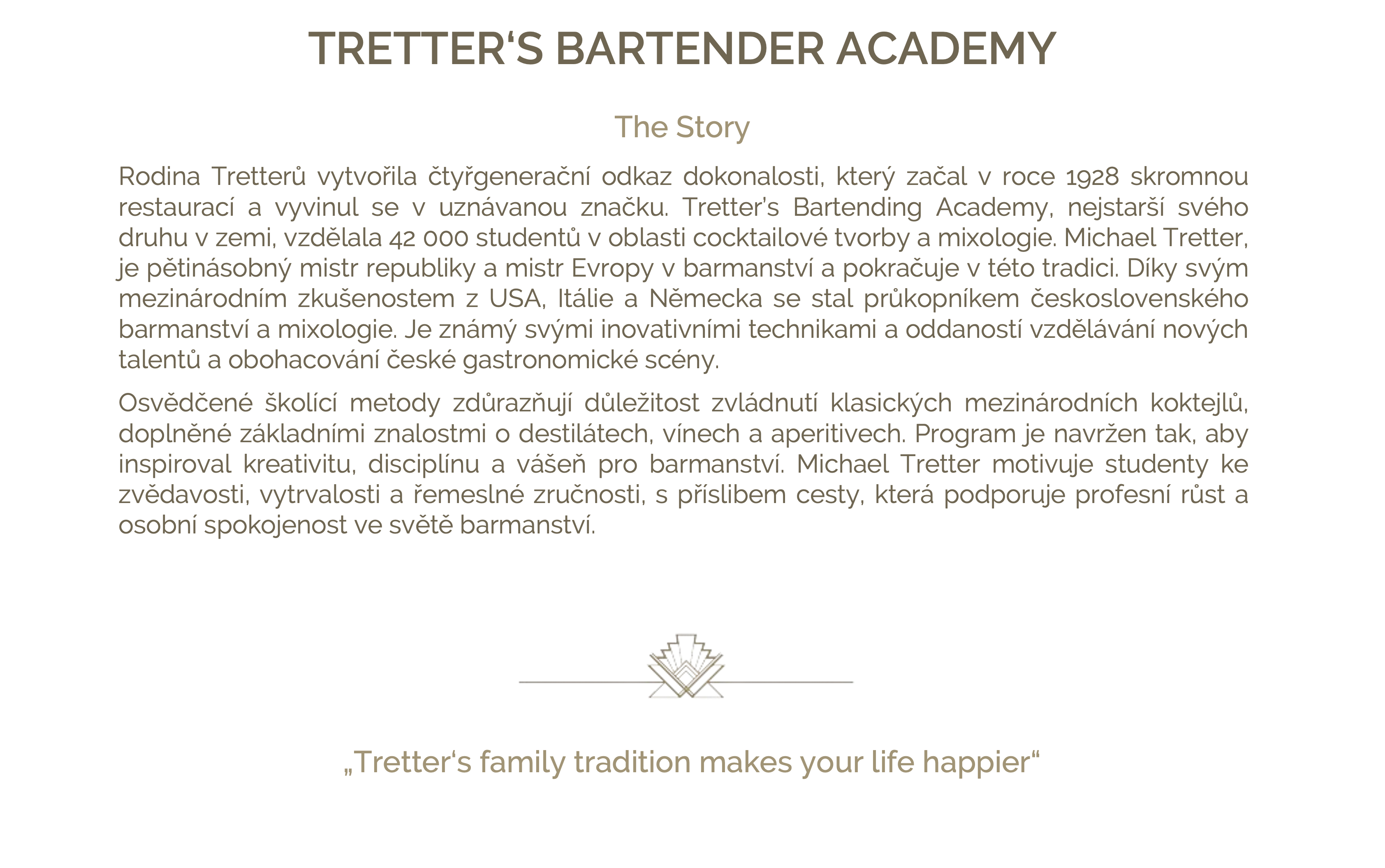 TRETTER'S BARTENDER ACADEMY