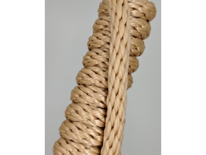 Provaz spiroidní sv.hnědý 8mm