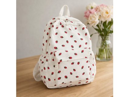 damsky batoh mansestrovy s jahodami