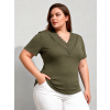 dámská halenka s krajkou khaki