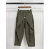 dámské balónové kalhoty s knoflíkem khaki