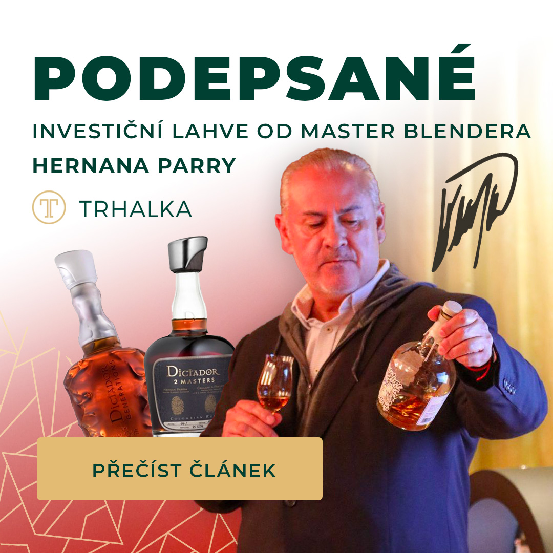 Rumy Dictador, které Trhalce podepsal osobně master blender Hernan Parra