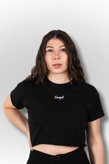 Tričko dámské Crop Hard Choices Easy Life Black