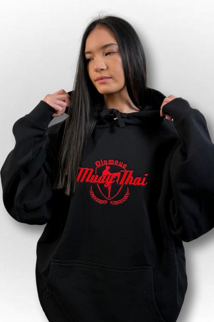 Mikina s kapucí MTO unisex s červeným logem