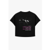 Tričko dámské Crop Hard Choices Easy Life Black