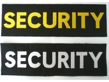 Nášivka SECURITY 100x360 mm suchý zip
