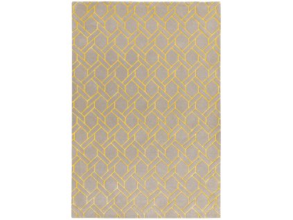Luxusní moderní kusový koberec Rapun Fine Lines Silver Yellow