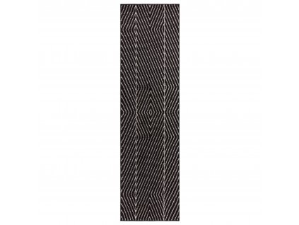 Kusový koberec Jars Black Linear běhoun