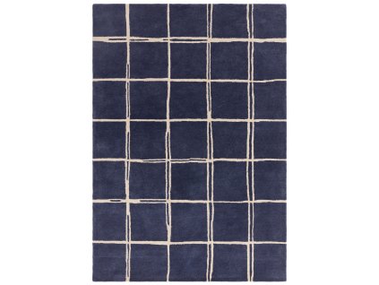 Swans Grid Marine Rug