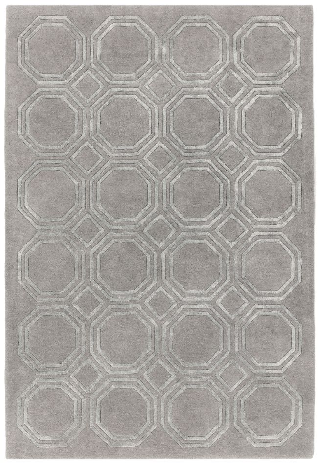 Šedý koberec Rapun Octagon Silver Rozměry: 120x170 cm