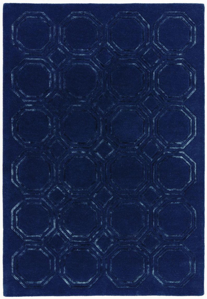 Modrý koberec Rapun Octagon Navy Rozměry: 120x170 cm