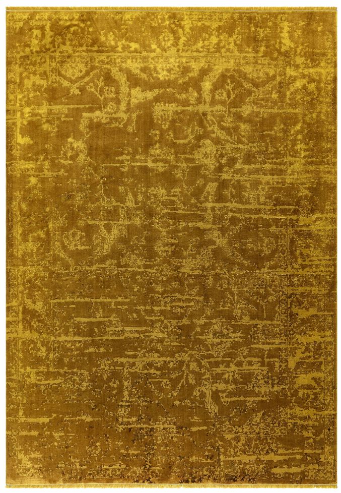 Žlutý koberec Volti Abstract Gold Rozměry: 160x230 cm