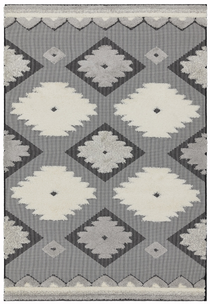 Kusový koberec Mola Black/Cream Tribal Rozměry: 200x290 cm