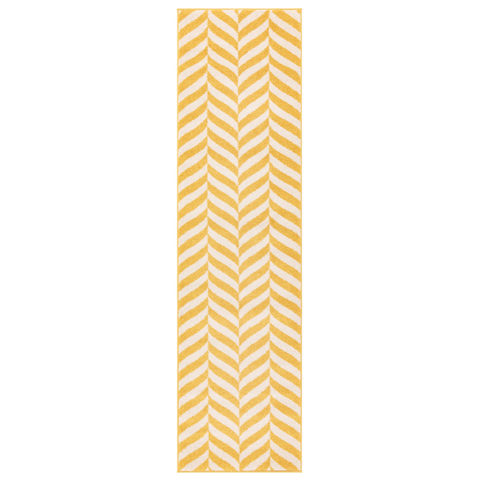 Kusový koberec Jars Yellow Chevron běhoun Rozměry: 66x240 cm