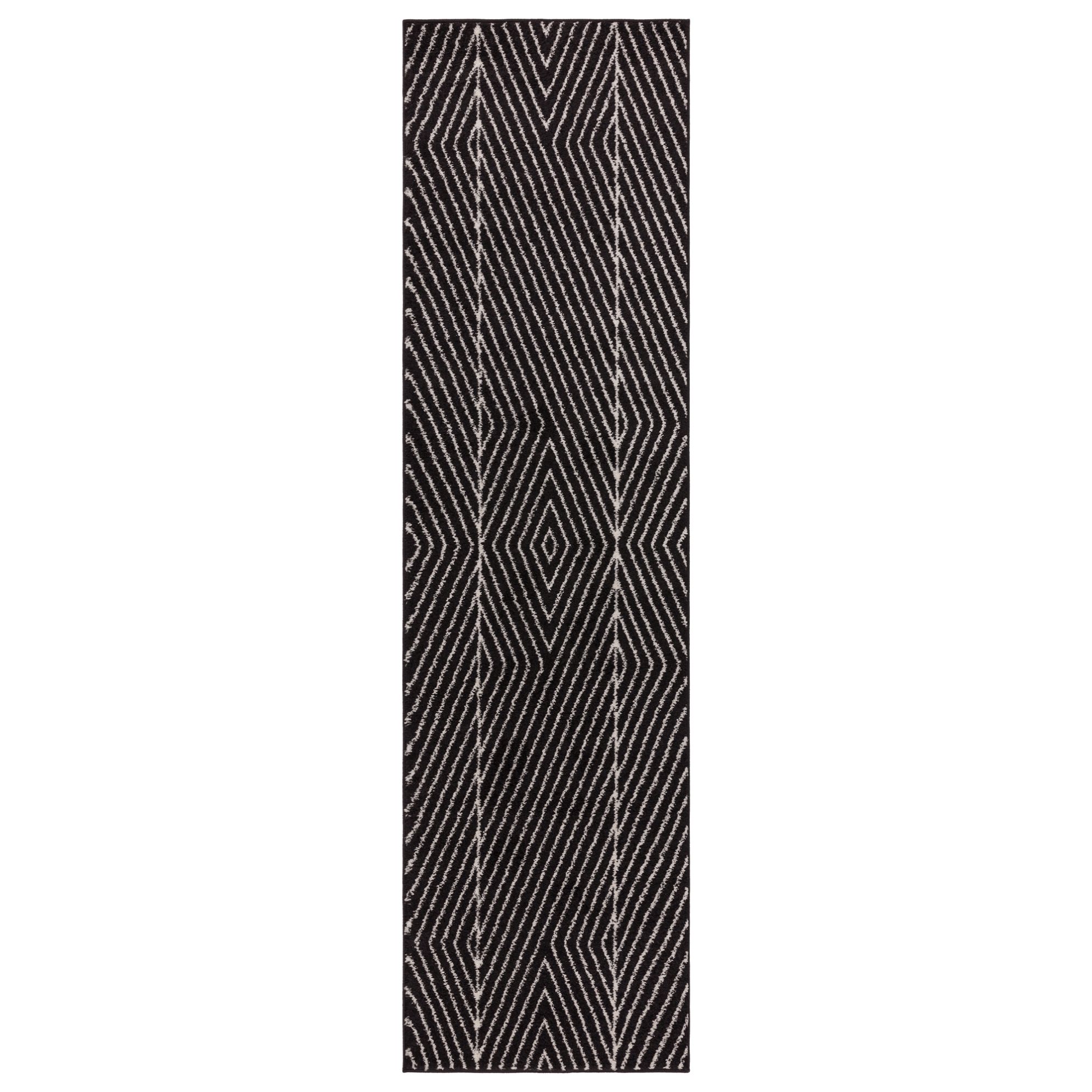 Kusový koberec Jars Black Linear běhoun Rozměry: 66x240 cm