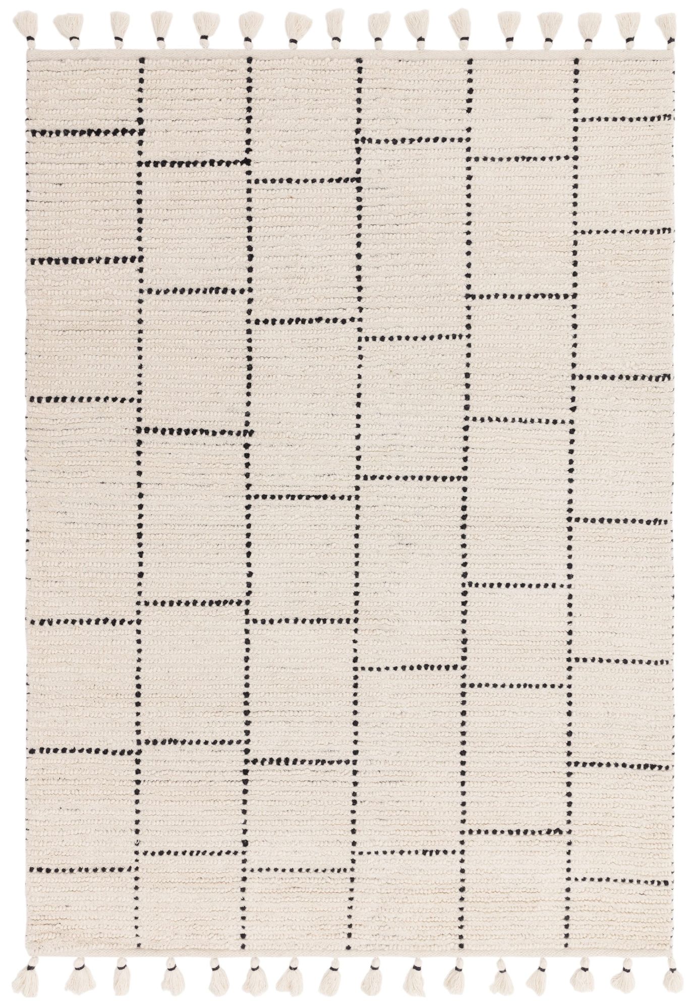 Kusový koberec Livan Cream Black Tile Rozměry: 200x290 cm