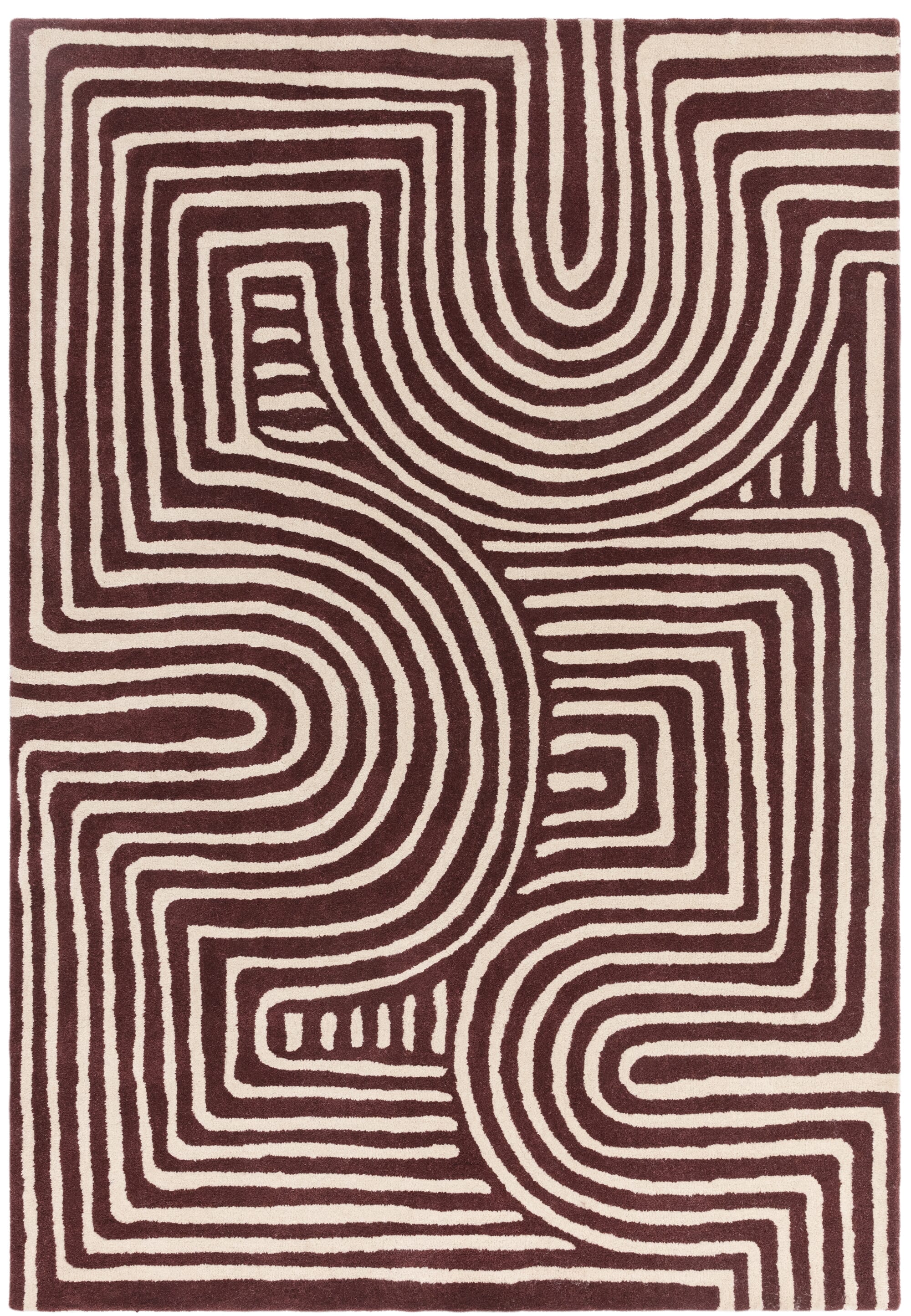 Kusový koberec Jigsaw Curve Plum Rozměry: 160x230 cm