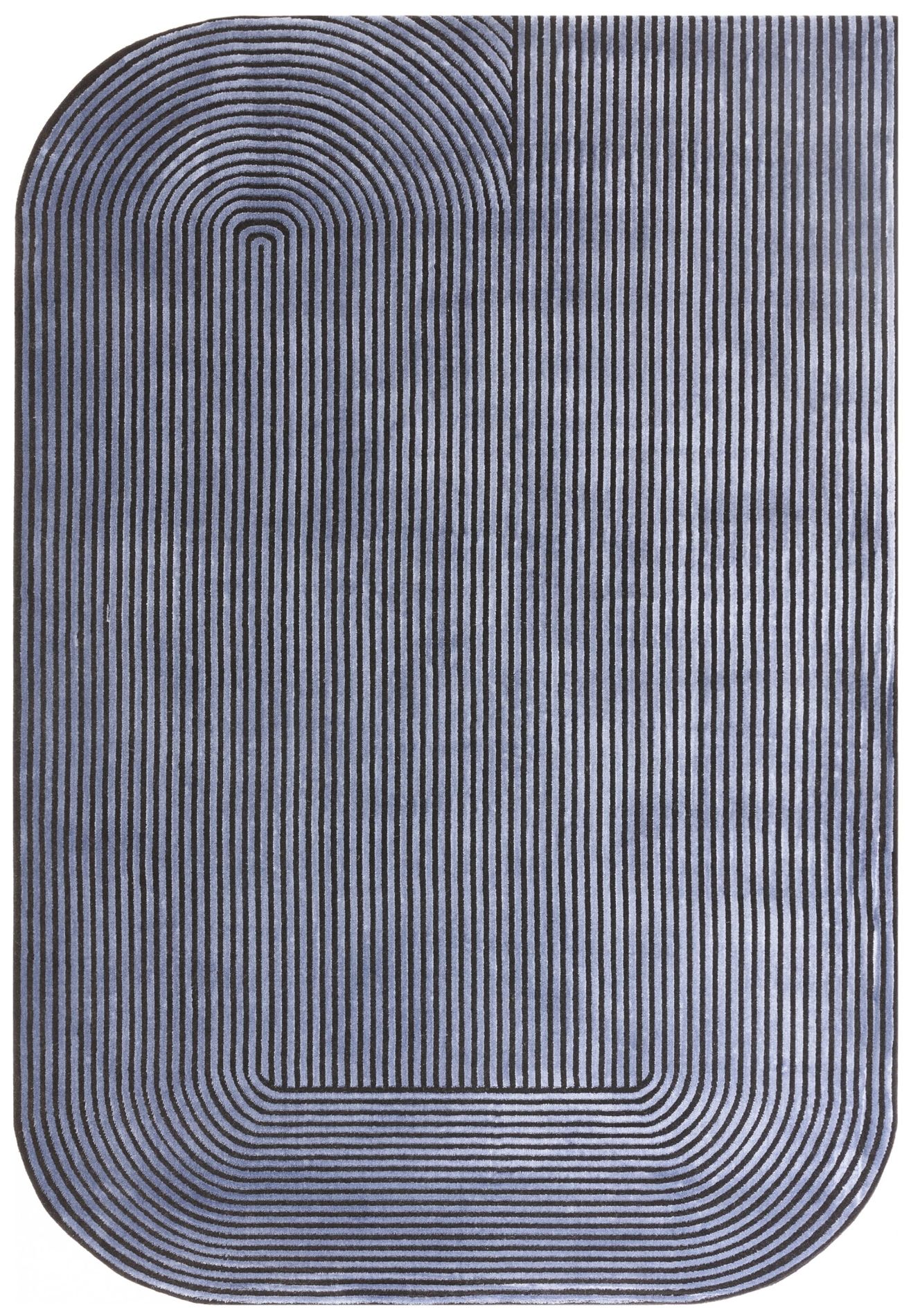 Kusový koberec Zoom Shape Black Navy Rozměry: 120x170 cm