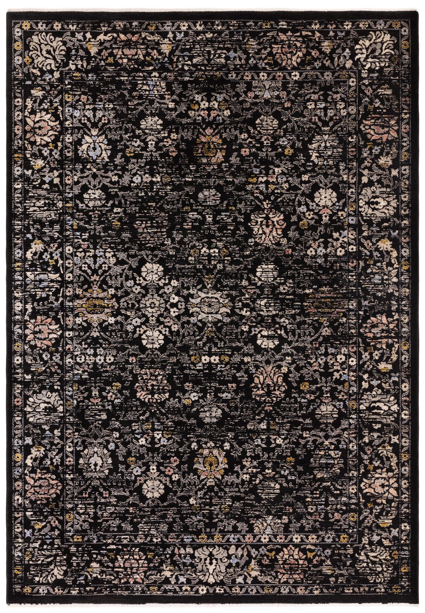 Kusový koberec Airplane Black Vintage Floral Rozměry: 200x290 cm
