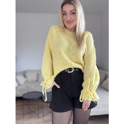 Dámsky pletený pulover TAMARA žltý