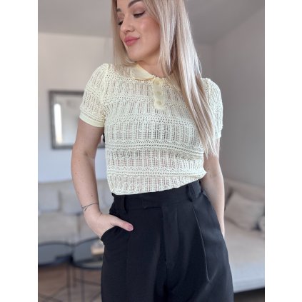 Dámsky bledožltý top RIONA