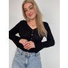 Dámsky čierny vrúbkovaný top MISHELL