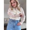Dámska čipkovaná blúzka FLAMI smotanová
