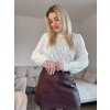 Dámska čipkovaná blúzka KILIE smotanová