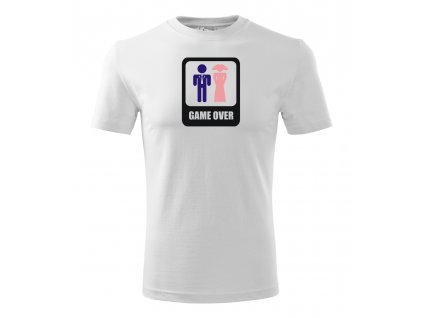 Game Over - Svatební tričko s potiskem - Barevné