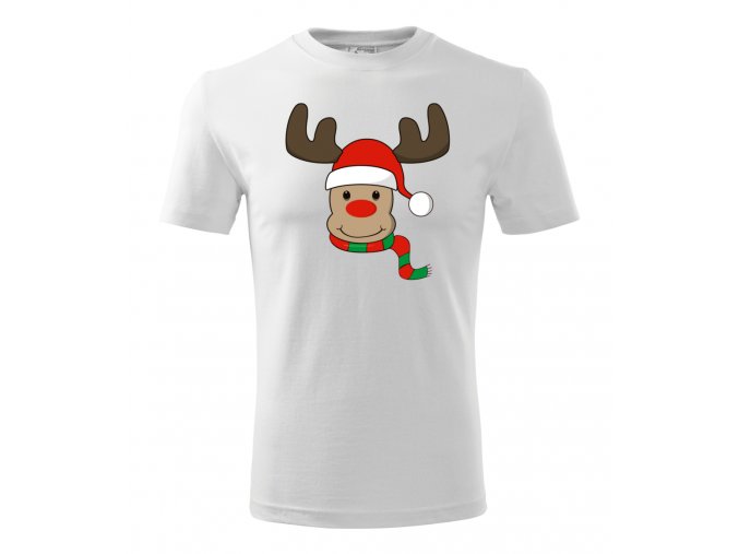 Pánské vánoční tričko se sobem - Levná trička s potiskem