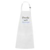 Zástěra se jménem - Dnes vaří - Bílá, pánská varianta