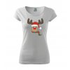 Dámské vánoční tričko se sobem - Levná trička s potiskem