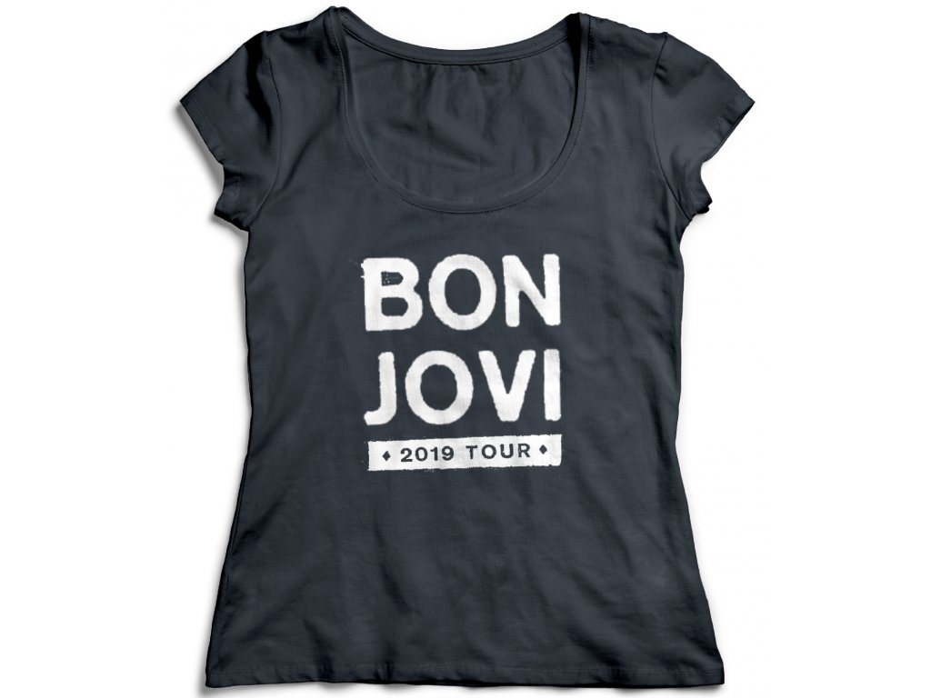Dámske tričko Bon Jovi Tour 2019 Farba: Biela, Veľkosť: S