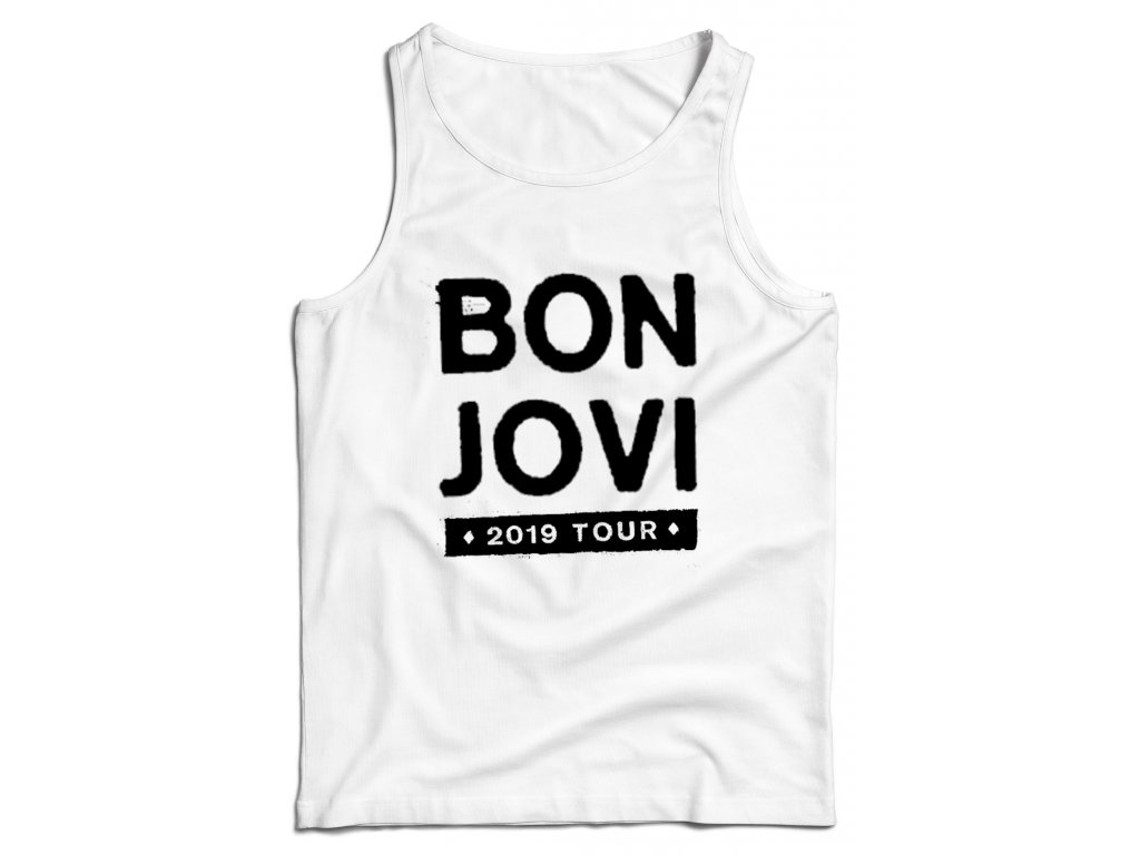 Tielko Bon Jovi Tour 2019 Farba: Biela, Veľkosť: S, Výber Farby: Pánske