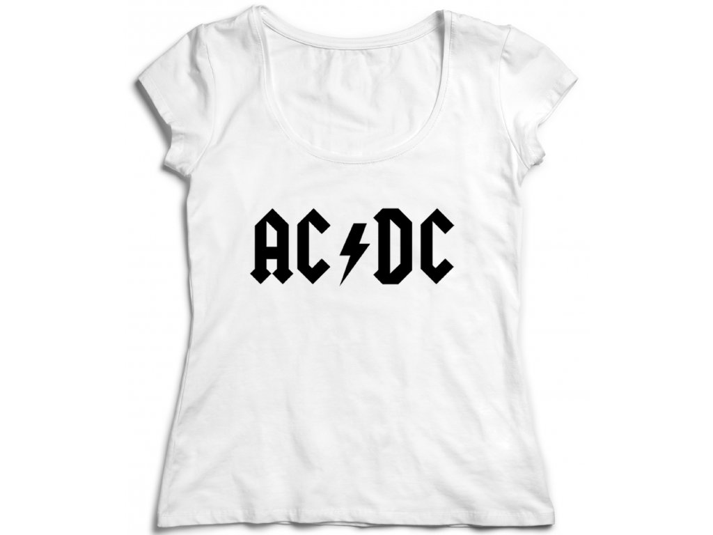 Dámske tričko AC/DC Farba: Biela, Veľkosť: S