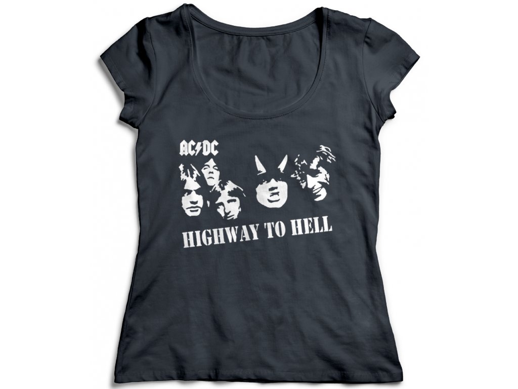 Dámske tričko AC/DC Highway to Hell Farba: Biela, Veľkosť: M