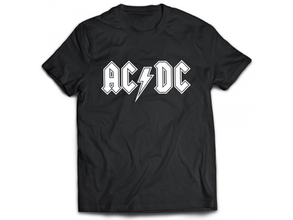 Pánske tričko AC/DC LOGO Farba: Biela, Veľkosť: L