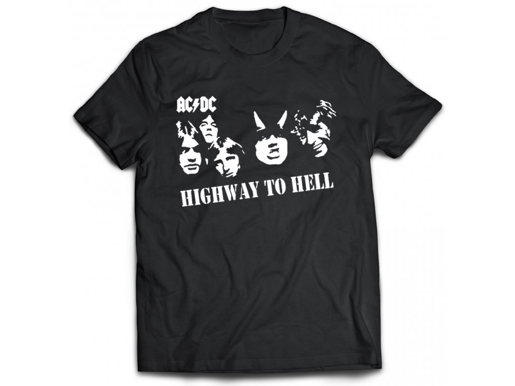 Pánske tričko AC/DC Highway to Hell Farba: Biela, Veľkosť: XL