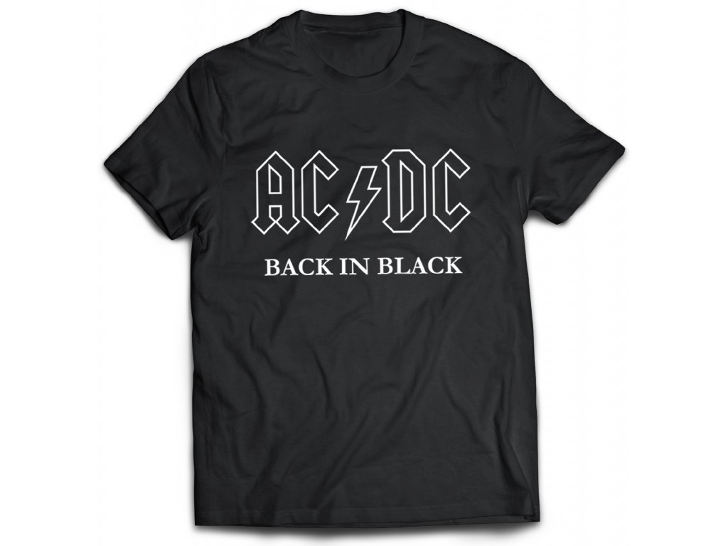 Pánske tričko AC/DC BACK IN BLACK Farba: Biela, Veľkosť: S
