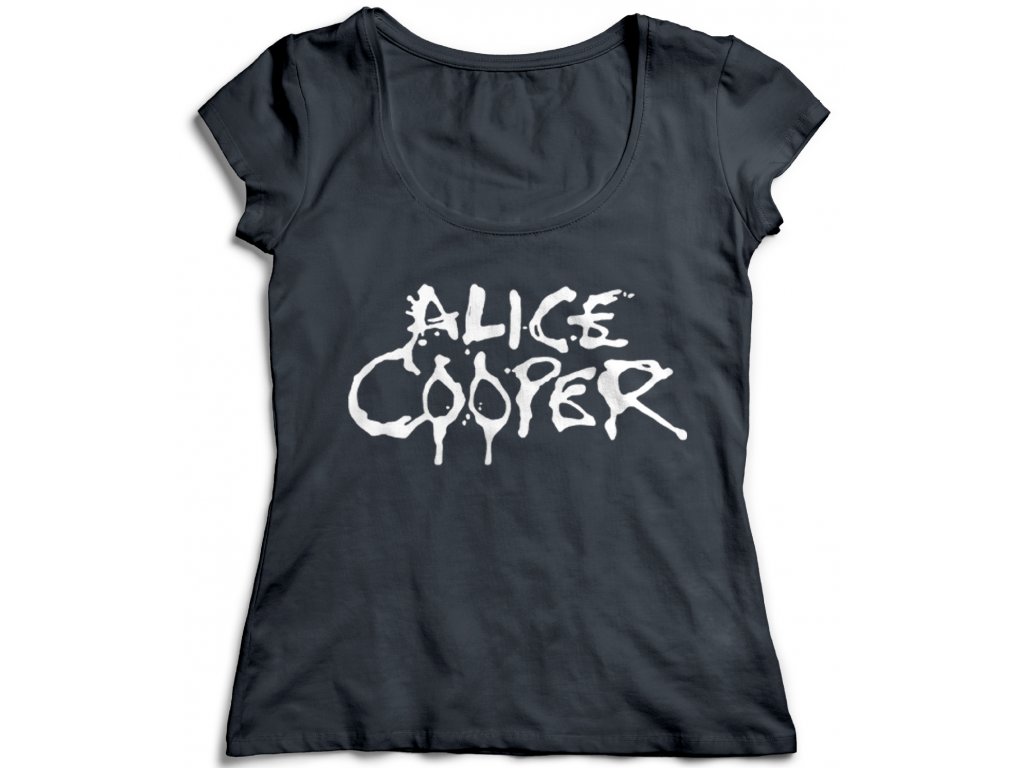 Dámske tričko Alice Cooper Logo Farba: Biela, Veľkosť: XXL