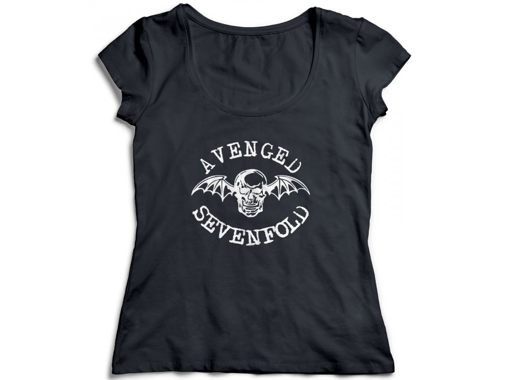 Dámske tričko Avenged Sevenfold Logo Farba: Biela, Veľkosť: XXXL