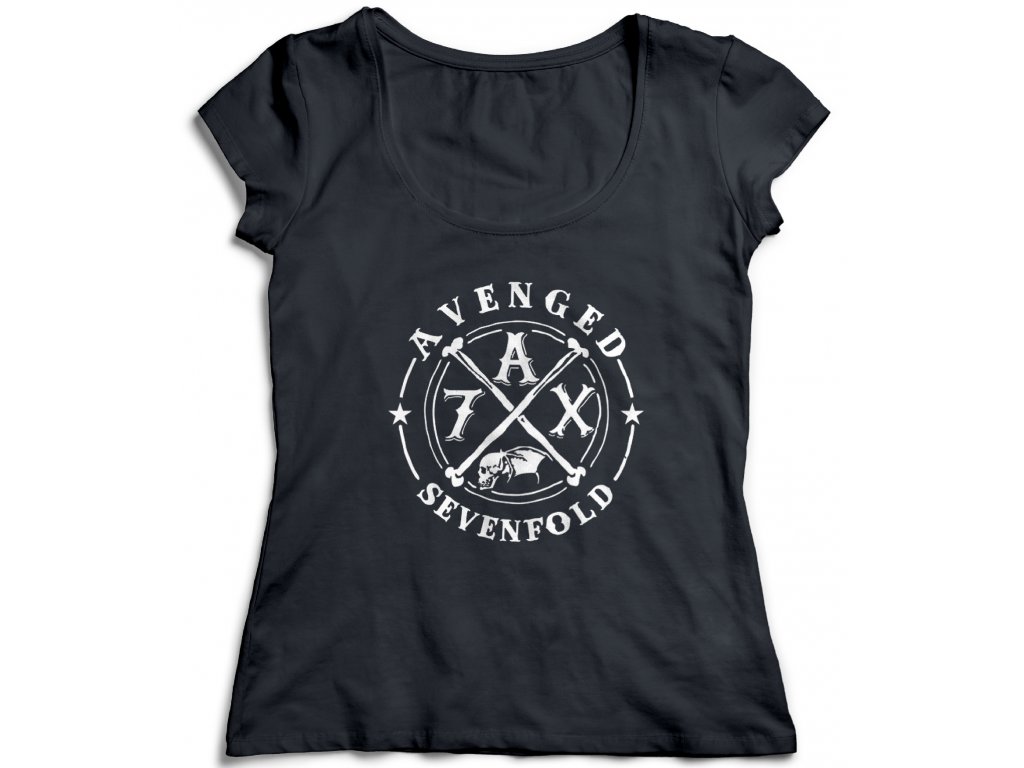 Dámske tričko Avenged Sevenfold AX7 Logo Farba: Biela, Veľkosť: S