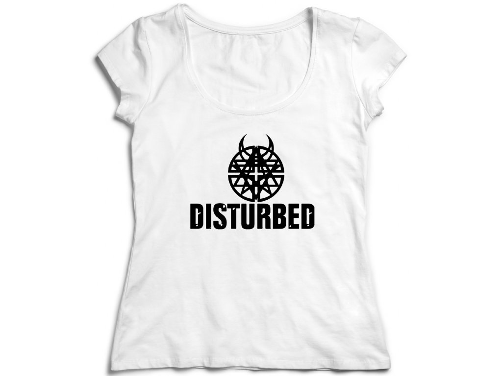 Dámske tričko Disturbed Farba: Biela, Veľkosť: L