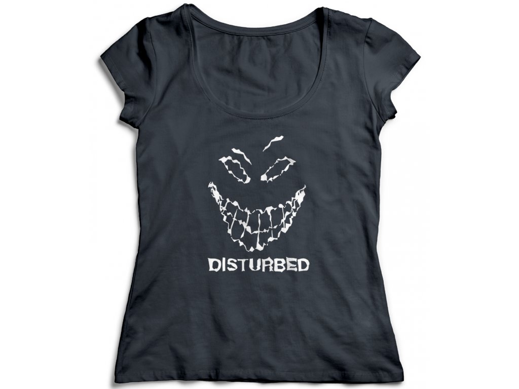 Dámske tričko Disturbed Face Farba: Biela, Veľkosť: S