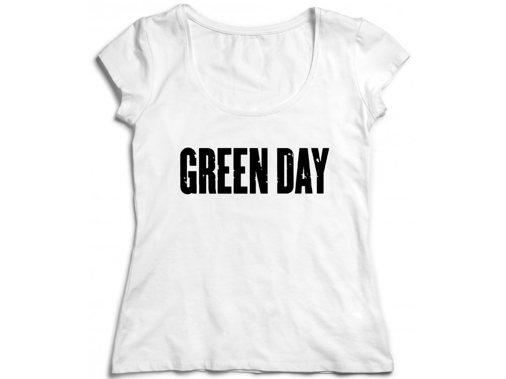 Dámske tričko Green Day Farba: Biela, Veľkosť: XL