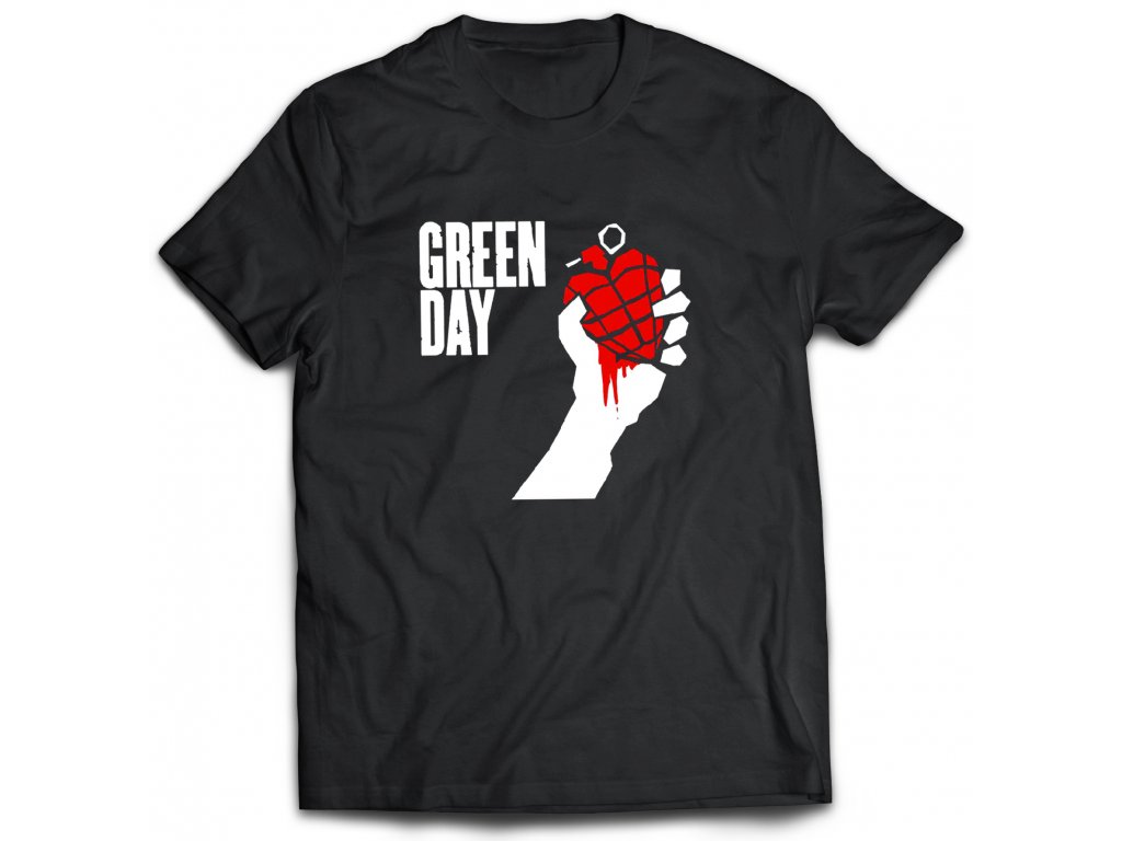 Pánske tričko Green Day Logo Farba: Biela, Veľkosť: XXL