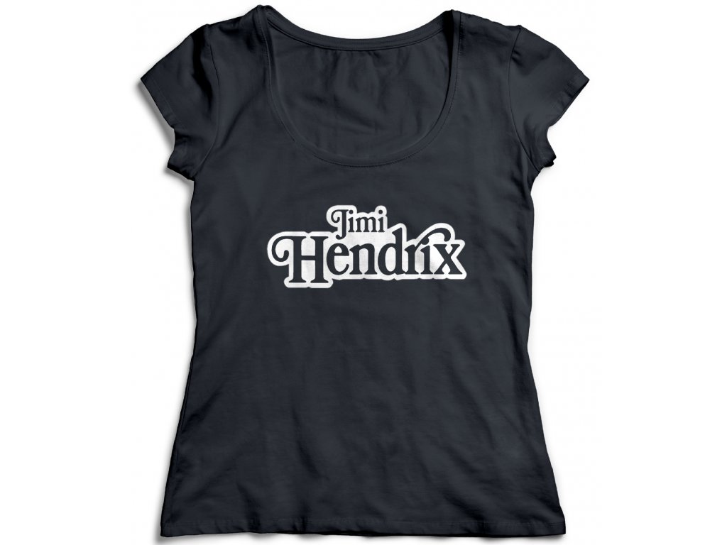 Dámske tričko Jimi Hendrix Logo Farba: Biela, Veľkosť: XXL