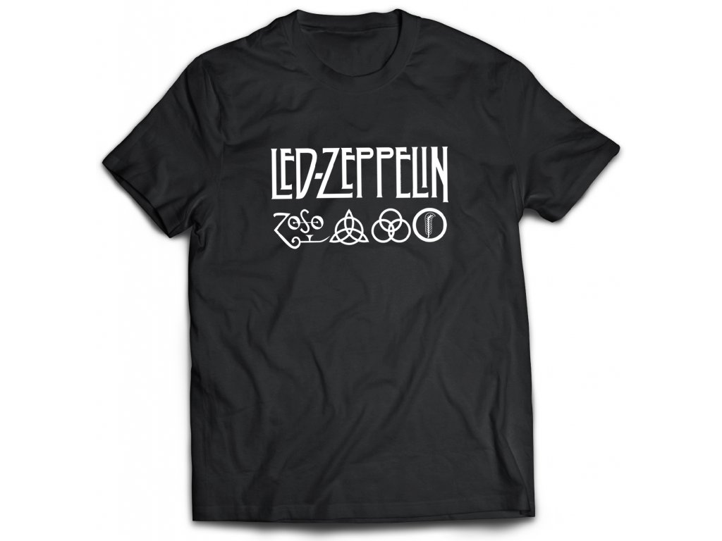 Pánske tričko Led Zeppelin Logo Farba: Biela, Veľkosť: XXL